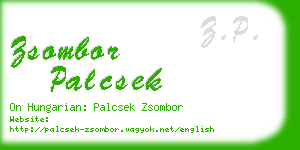 zsombor palcsek business card